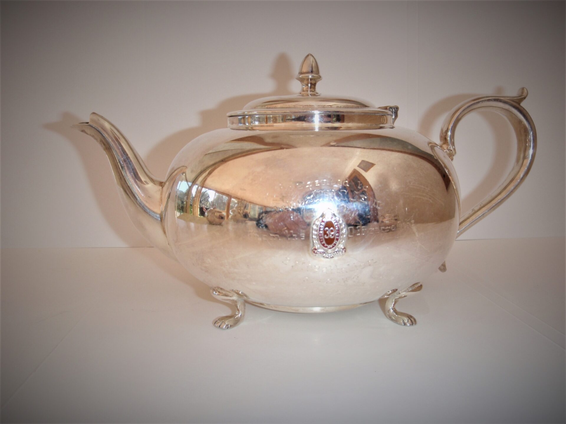 Tea Pot, engraved